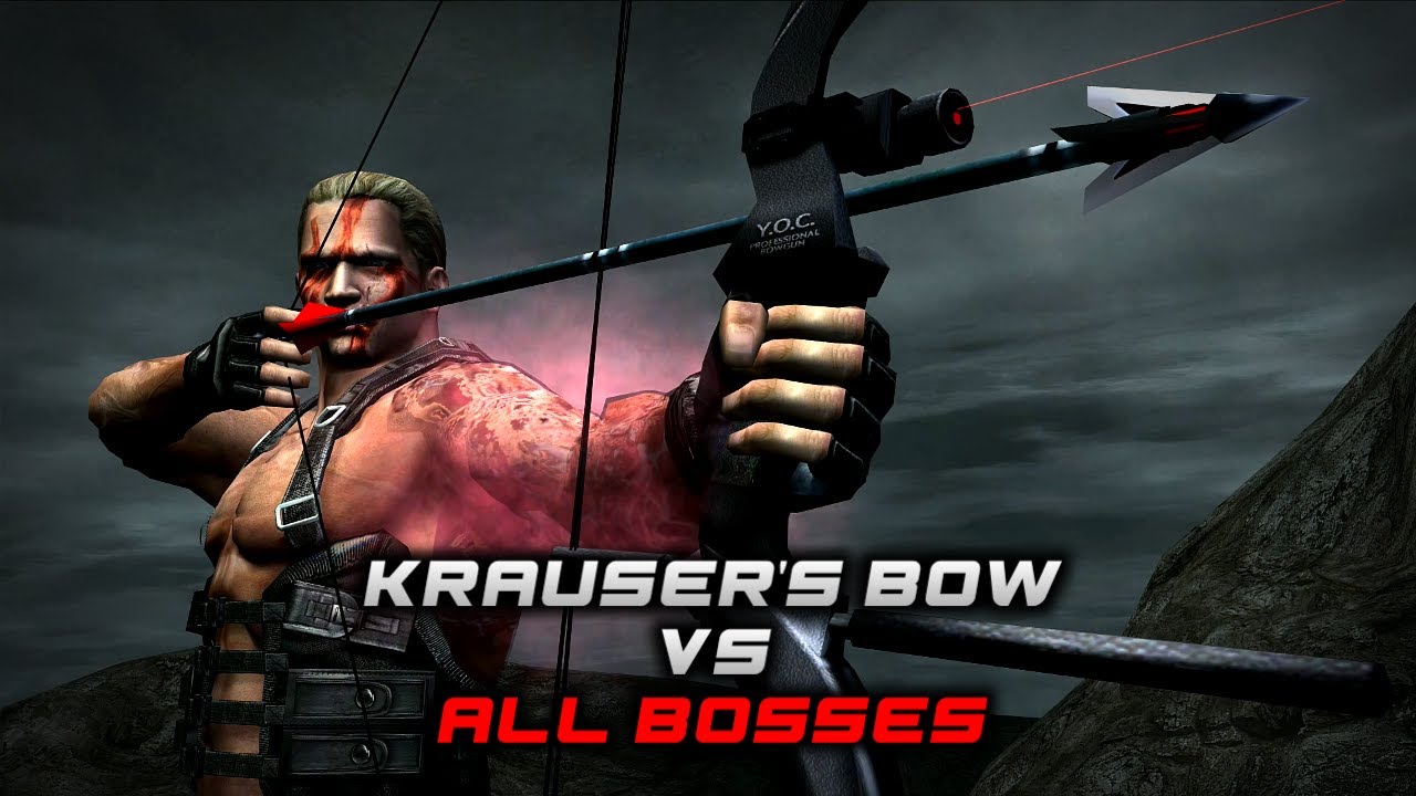 Krauser's Bow VS All Bosses - Resident Evil 4 HD Project