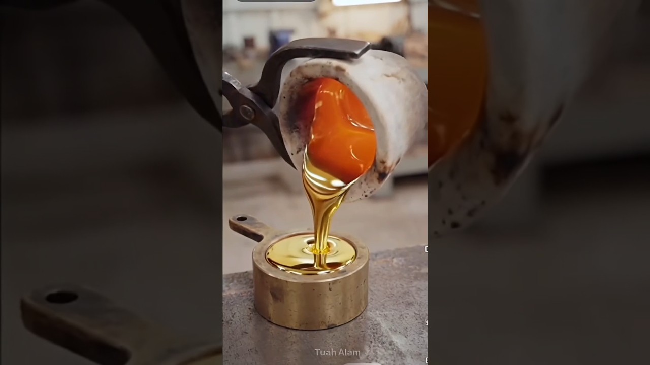 Hidden Gold Vein Beneath Solid Rock 🔨✨ | ASMR Satisfying &mdash; Breaking Stone to Reveal Pure Gold #asmr