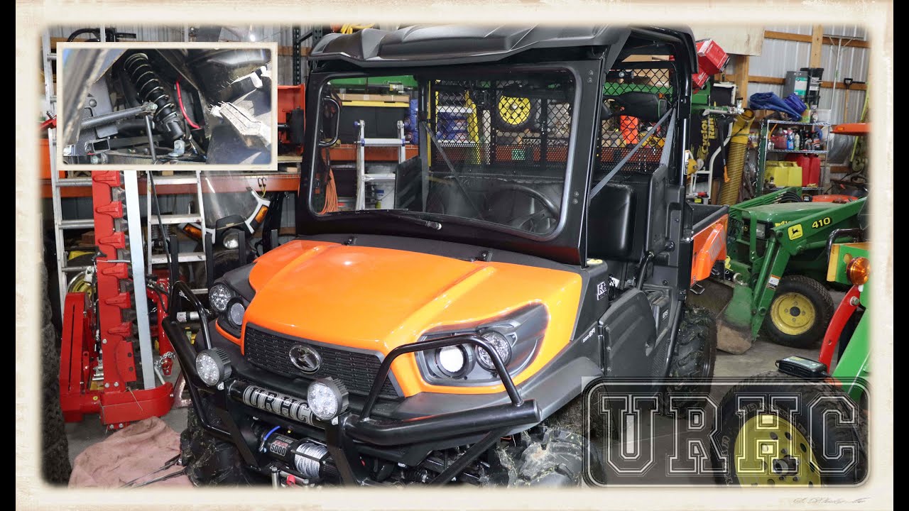 Changing The Front Struts On My Kubota Sidekick. I no longer have this machine.