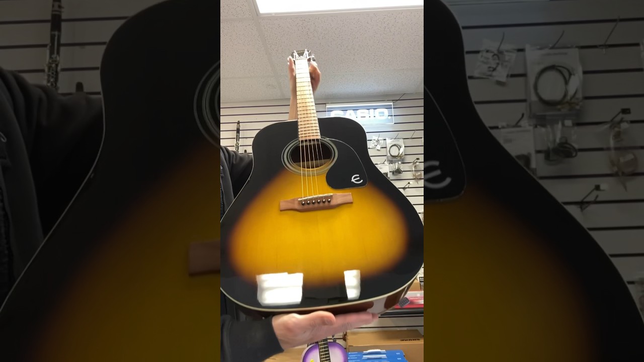 Ever played an Epiphone acoustic? #epiphone #acoustic #guitar #unboxing #guitarsdaily