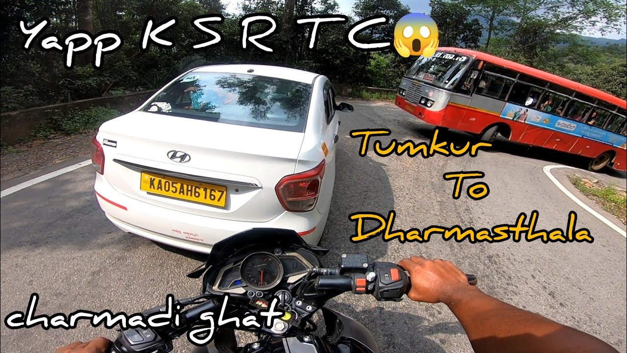 Charmadi ghat Nali KSRTC Bus ದೇ full ಹವಾ #darmastala #bikers #karnataka #vlog #kannadavlogs