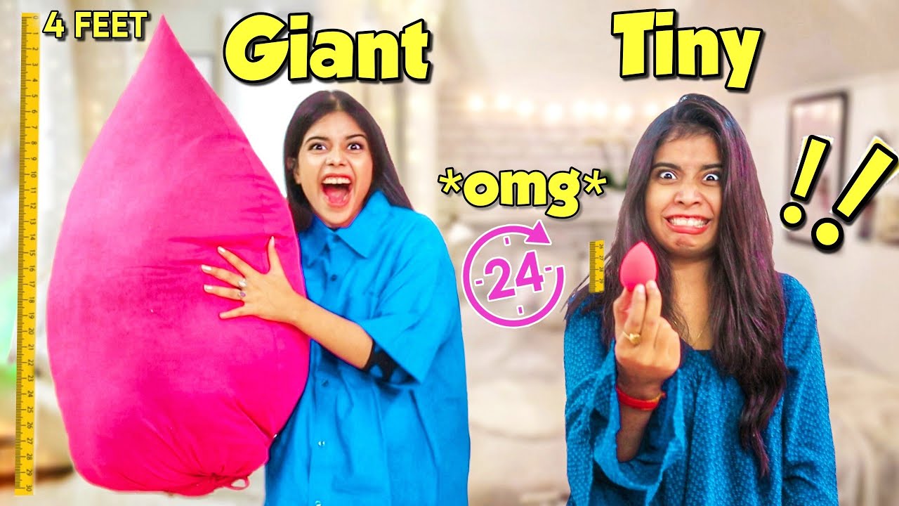 We used only GIANT & TINY products for 24 hours!! *extreme challenge* 😂