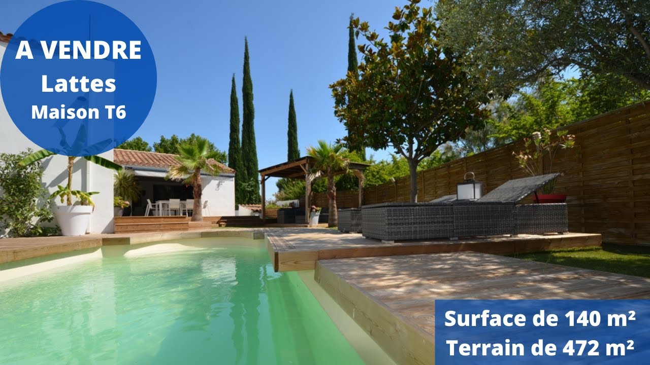 A vendre - Lattes - Maison T6 de 140m² avec piscine