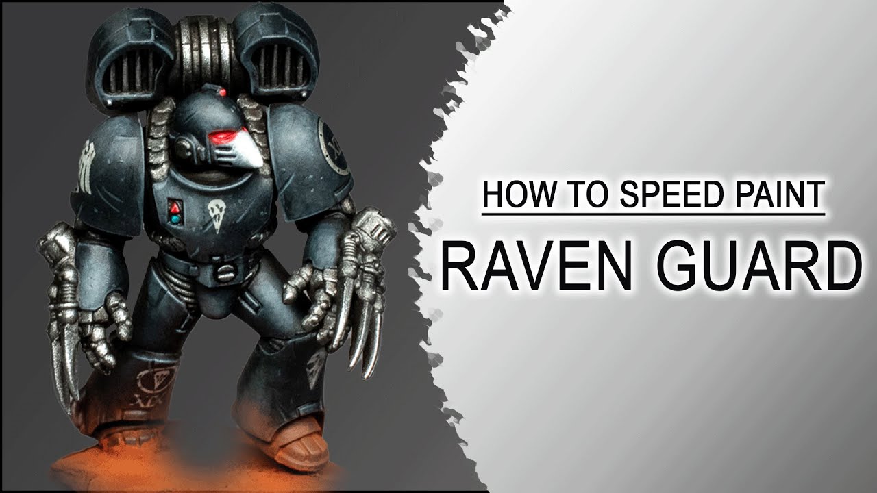 Speed painting Raven Guard – Easy Black Armor + Red glowing Eyes