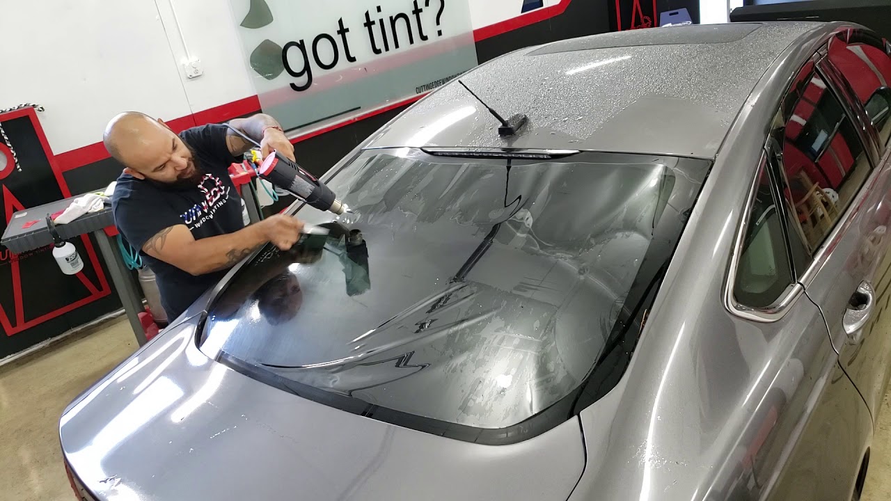 How to tint ford fusion back window (shrink)