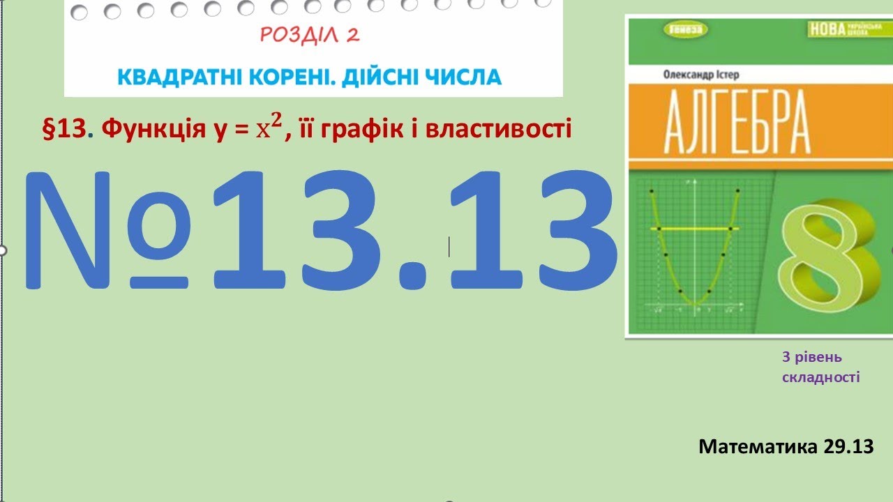 Істер Вправа 13.13 Алгебра 8 (Математика8 № 29.13 )НУШ-2025