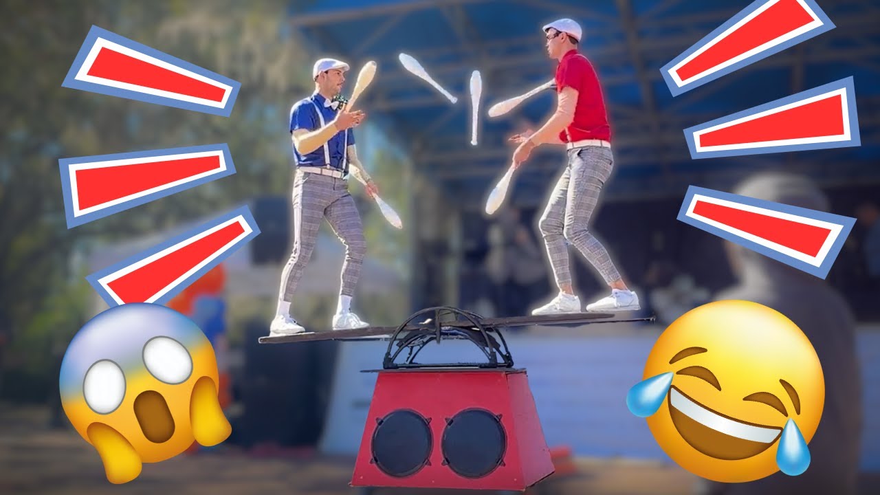 Жонглерское шоу с уникальным трюком на равновесие!