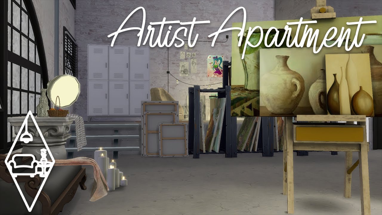 ARTIST APARTMENT | +CC | The Sims 4 | Stop Motion Build