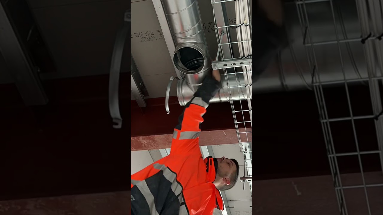 SPIRAL DUCTING INSTALLATION 👊🏻 #ducting #electrical #shorts