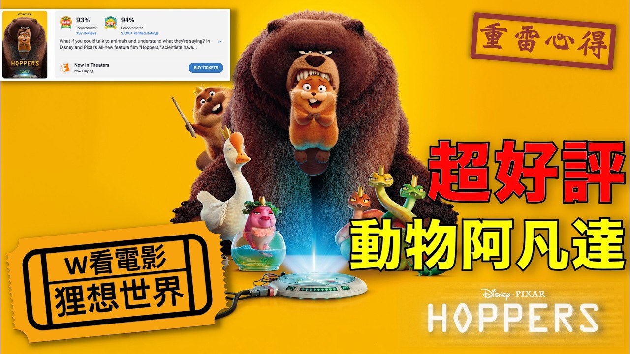 W看電影_狸想世界(Hoppers, 河狸變身計劃, 狸想奇兵)_重雷心得