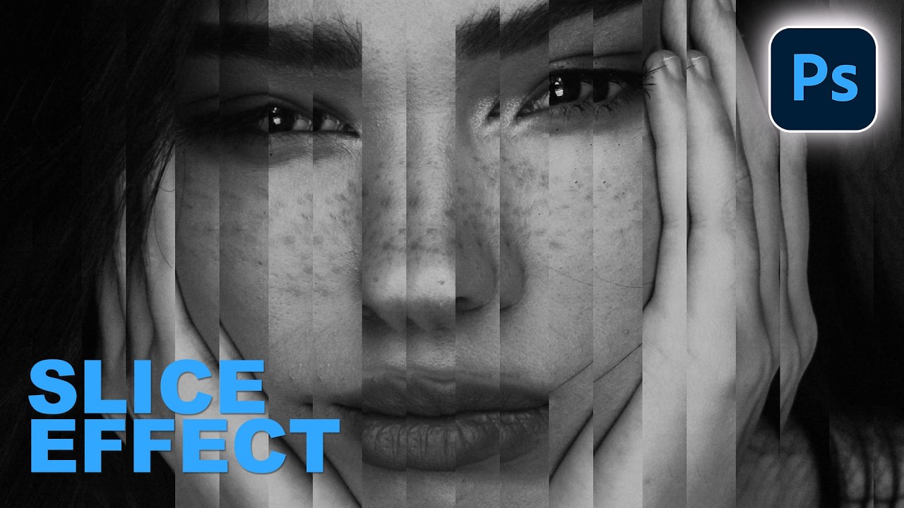 Как создать эффект &laquo;разреза&raquo; на портрете в Photoshop