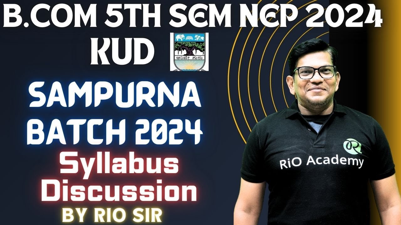 B.com 5th sem NEP | Syllabus Discussion 