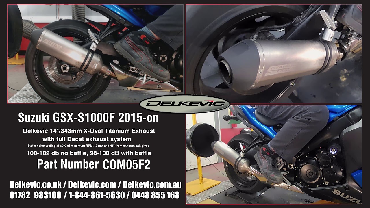 Delkevic Exhaust Muffler X-Oval Titanium sound Suzuki GSX-S1000 / F 2015-on