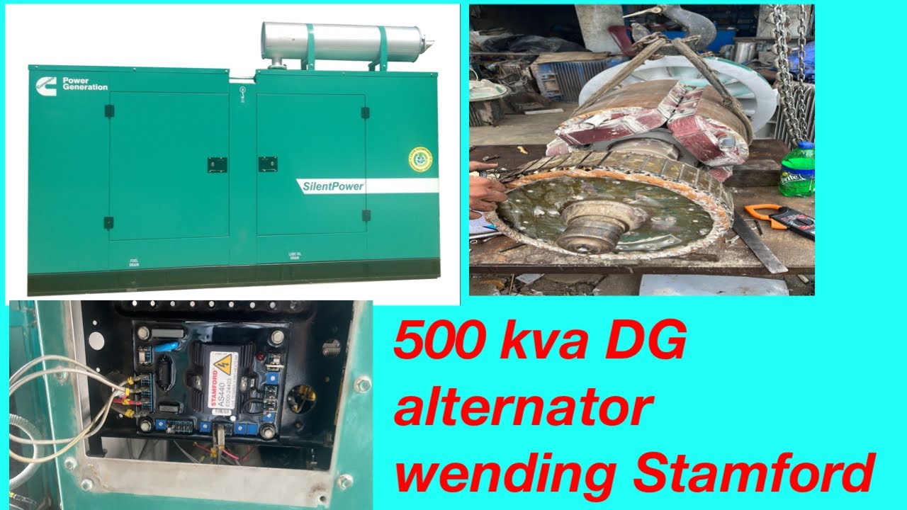 500 kva cominsh, Stamford alternator DG ￼ rewinding ￼#durgaelectical