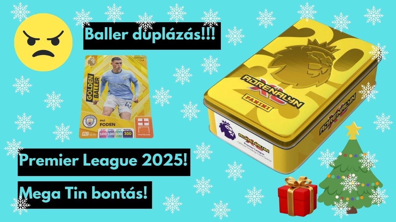 Premier League 2025 Mega Tin bontás! JAVÍTOTT VIDEÓ
