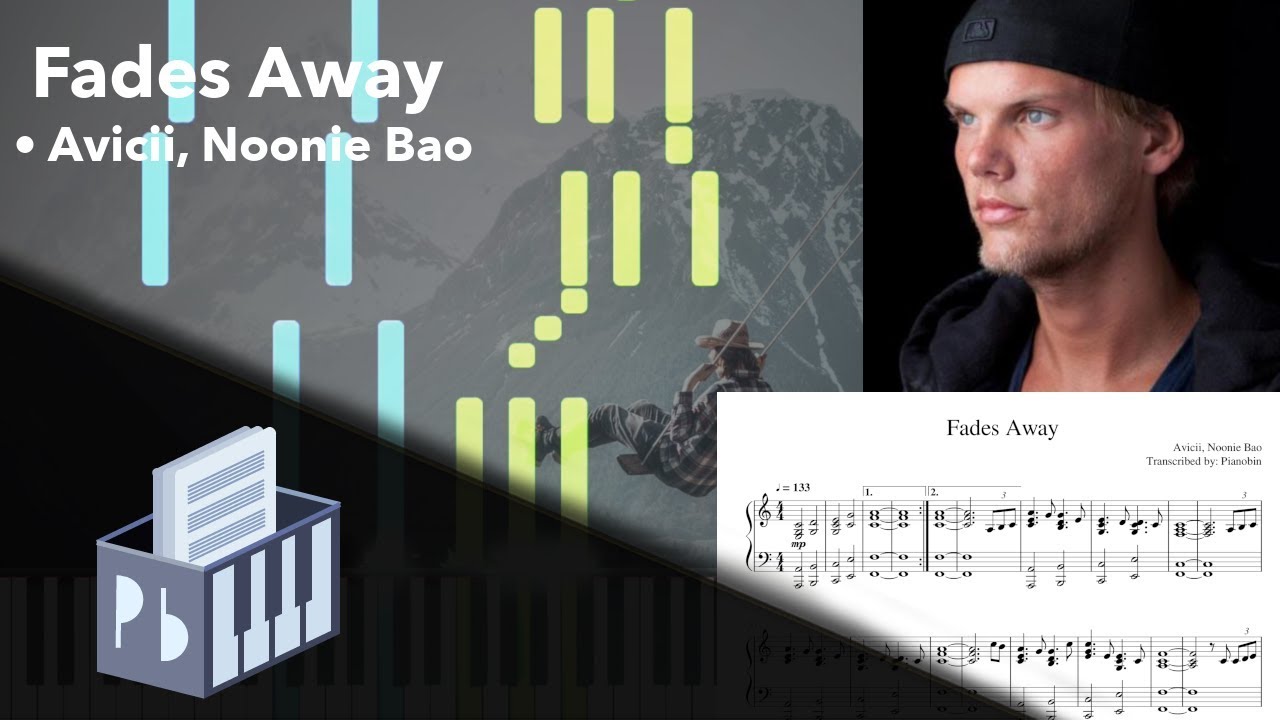 Fades Away - Avicii, Noonie Bao (Piano Tutorial)