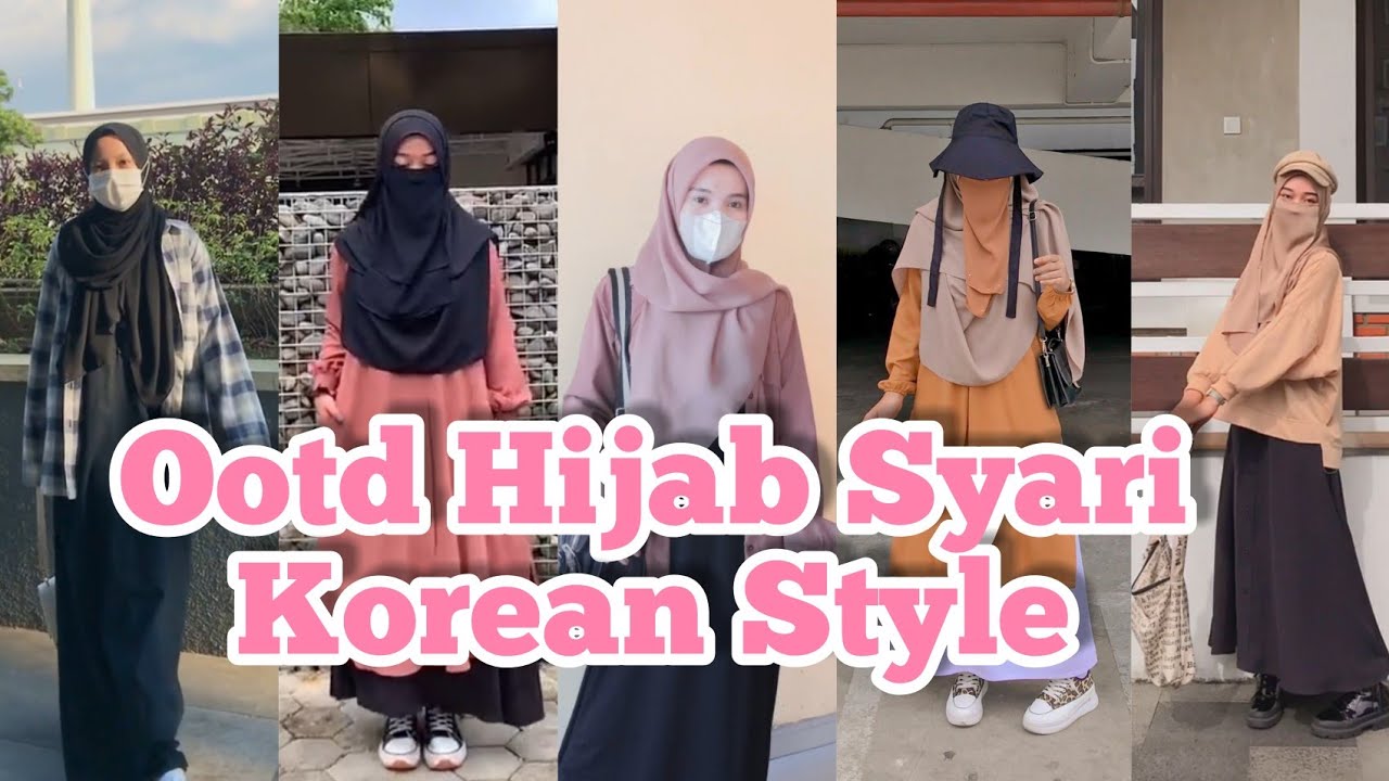 OOTD HIJAB SYARI KOREAN STYLE, OOTD HIJAB REMAJA, OOTD HIJAB KE KAMPUS, LINK PRODUK.