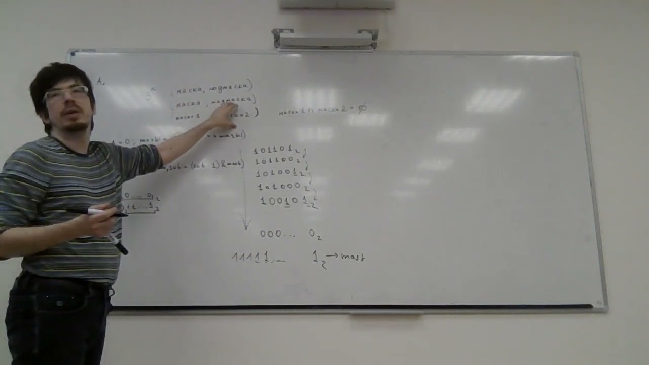 14.03 Разбор задачи A. Перебор всех под и надмасок данной маски.