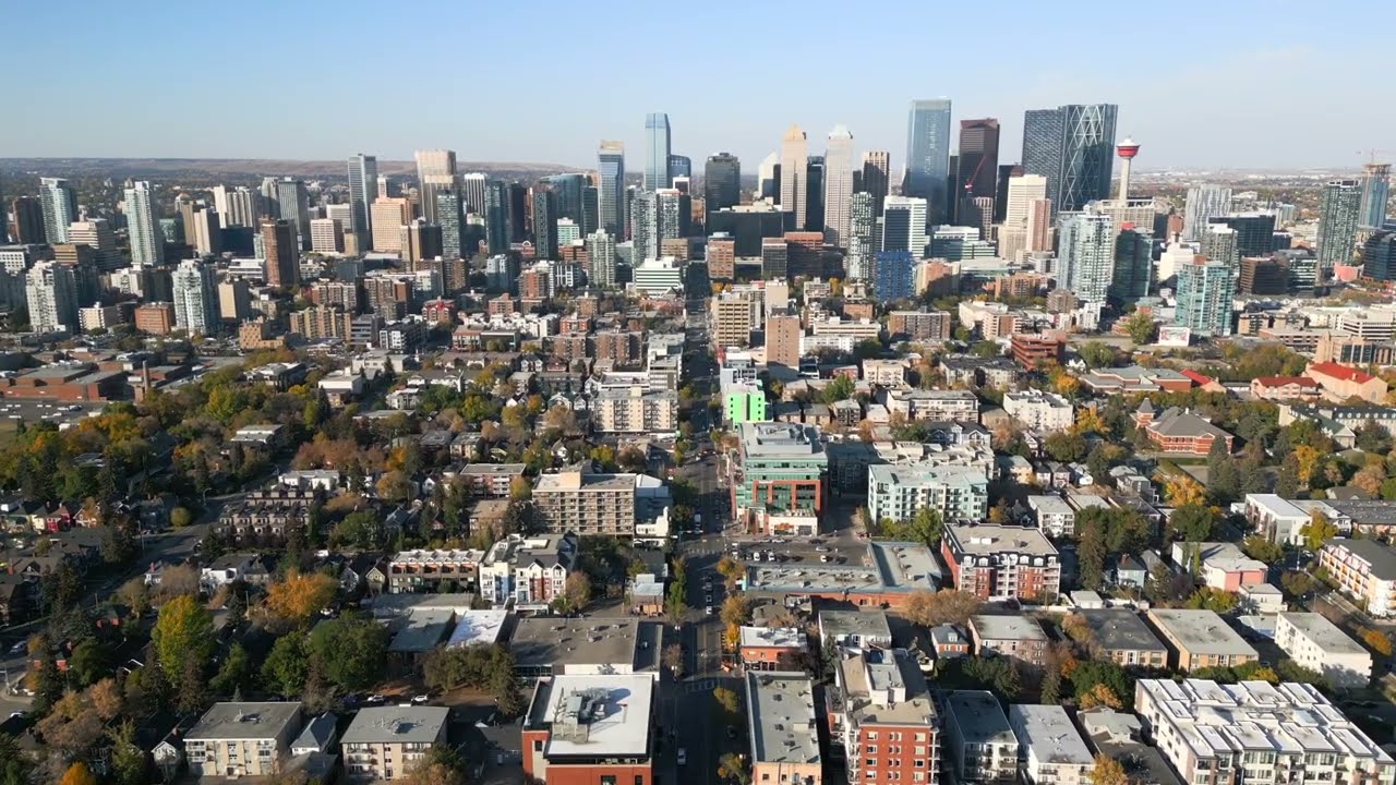 2022 Fall in Calgary - 4K DRONE DOWNTOWN AND PARKS TOUR