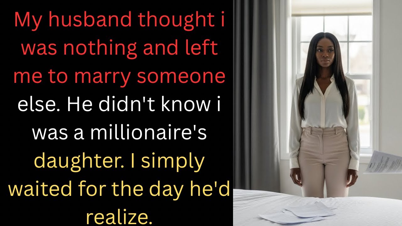 Not Knowing I Was a Millionaire's Daughter, My Husband Abandoned Me to Marry His Mistress.