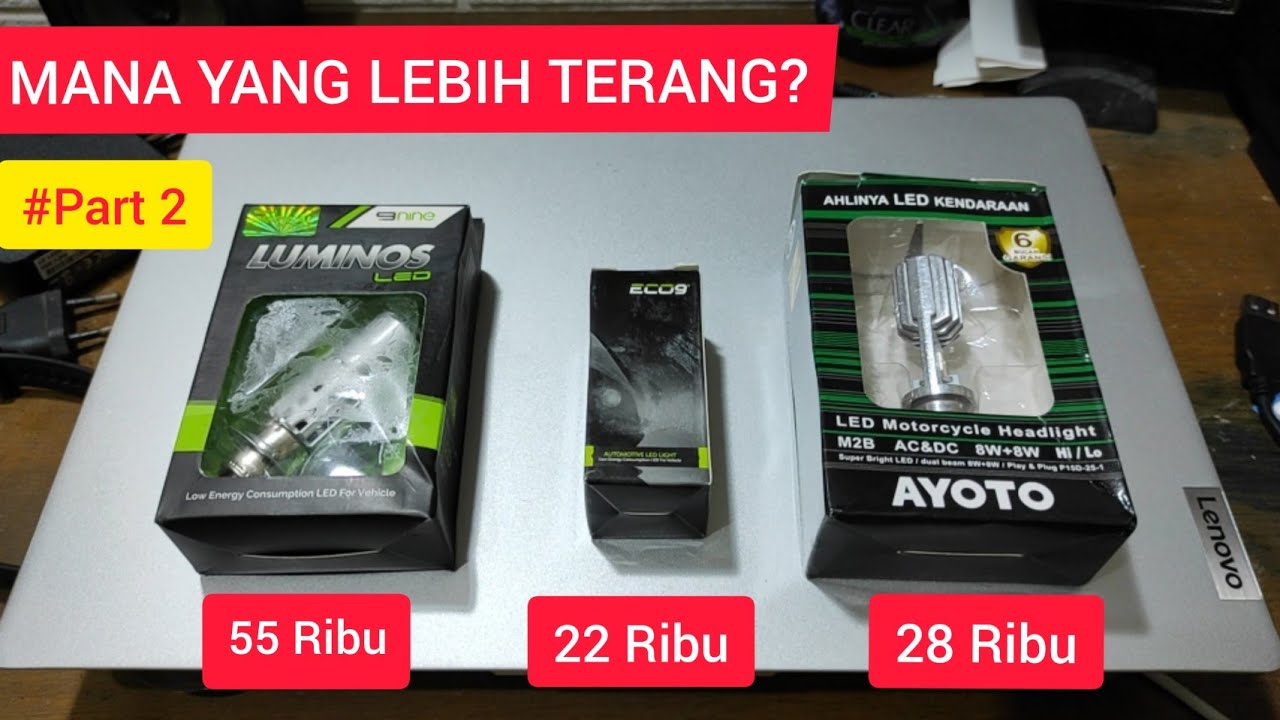 REVIEW LED AYOTO M2B dengan ECO 9 DI HONDA VARIO Part 2