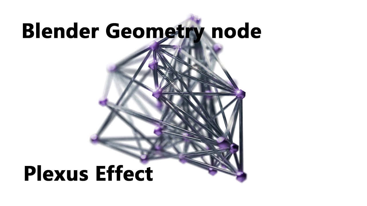 Make triangle and line effect like Plexus in blender4.1 by geometry node （Basic blender tutorial）