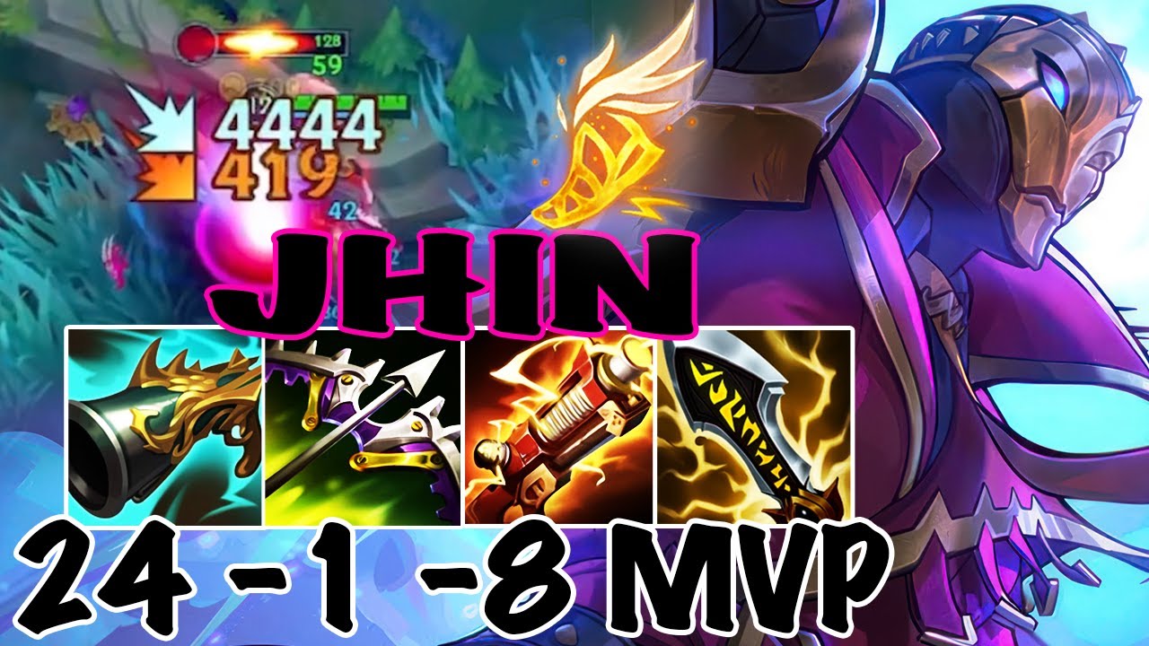 WILD RIFT JHIN ADC GAMEPLAY | 24 -1 -8 MVP | JHIN BUILD RUNES