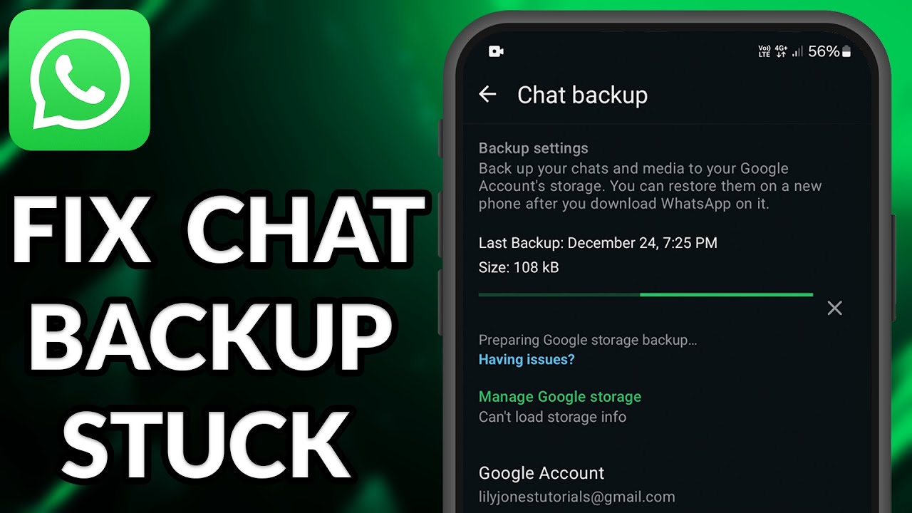 How To Fix WhatsApp Chat Backup Loading/Stuck While Uploading To Google Drive