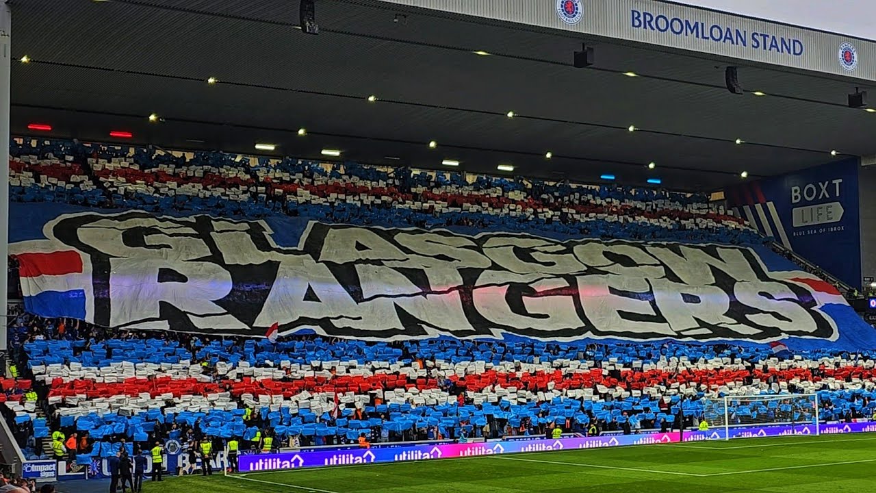 WHAT A TIFO 🔴⚪️🔵 RANGERS 2-1 SERVETTE FC - CHAMPIONS LEAGUE QUALIFYING 2023-24