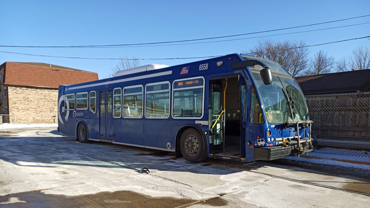 Ride On Pace Bus 2016 ElDorado National Axess BRT 6558 On Rt 383 to Midway CTA Station (via 103rd)