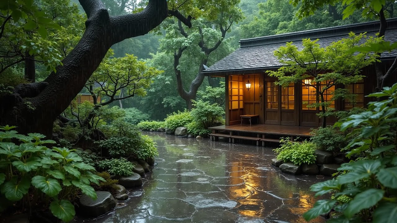Gentle Rain & Distant Thunder 🌧️ White Noise for Focus & Relaxation , Fall Asleep Instantly