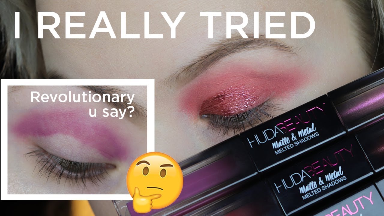 Testing the Huda Beauty MATTE & METAL MELTED Shadows