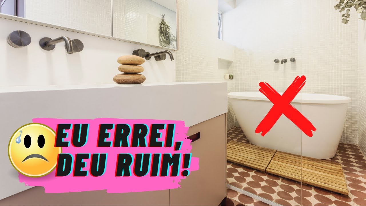 O MAIOR ERRO NO MEU BANHEIRO (NÃO FAÇA ISSO) | TIVEMOS QUE QUEBRAR 🥵