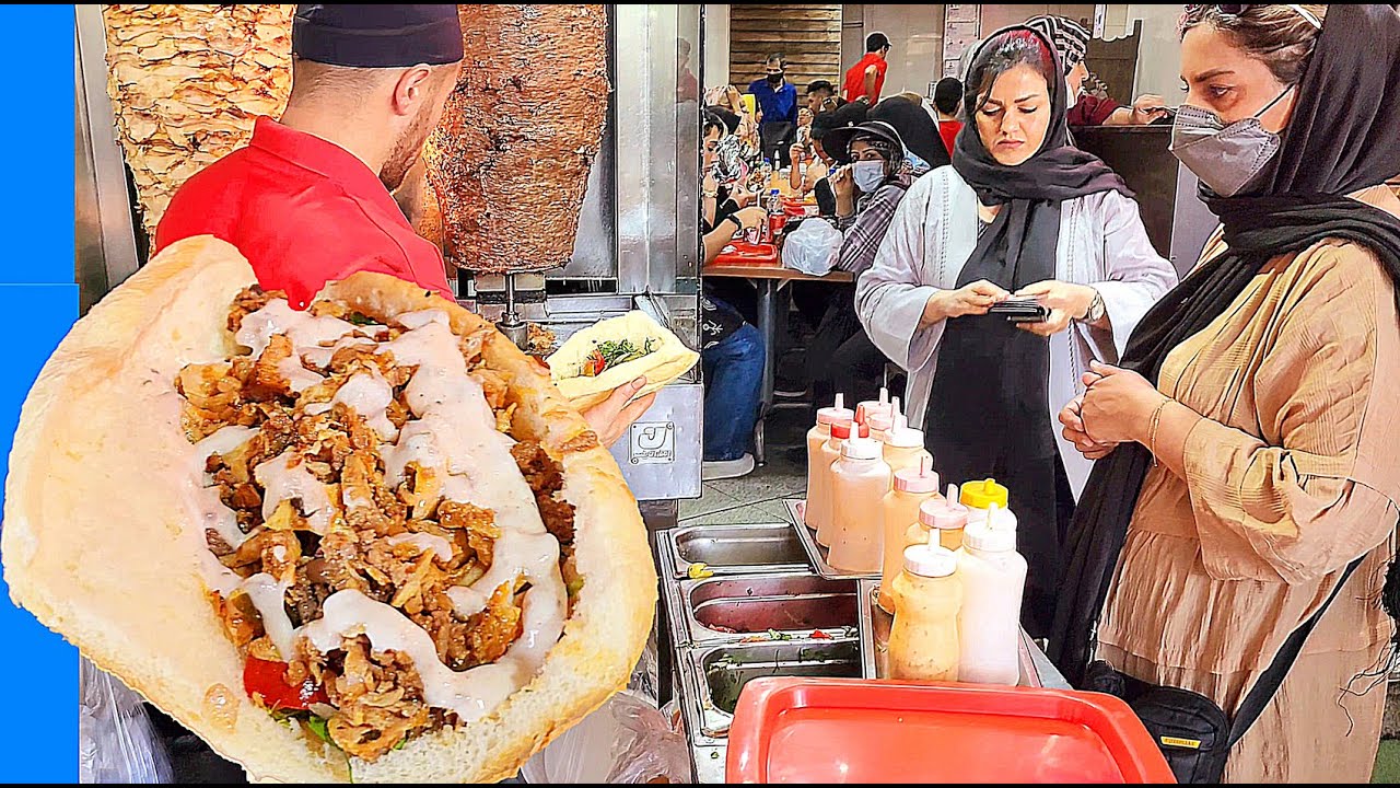 100 kg Shawarma Doner in Grand Bazaar in Tehran | Iran street food | Turkish cuisine کباب ترکی بازار