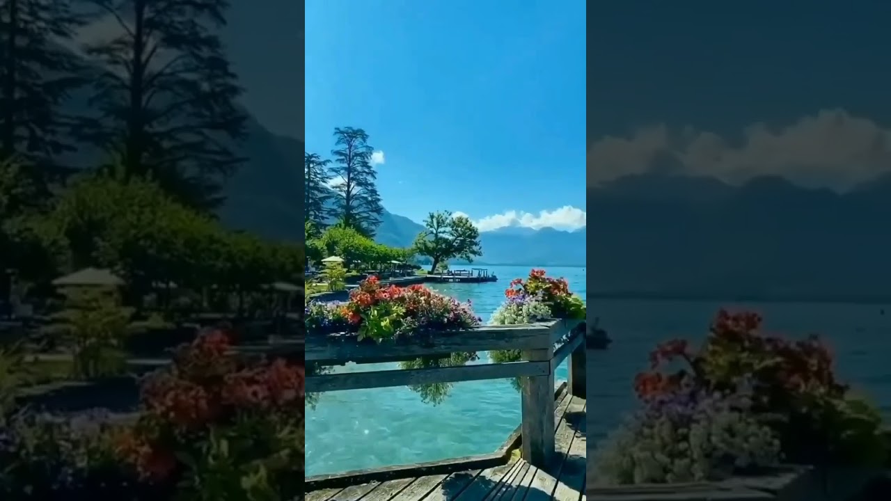 The Charming lake Annecy, France 🇫🇷💚Nature videos 🌐 #charming #lake #annecy #france