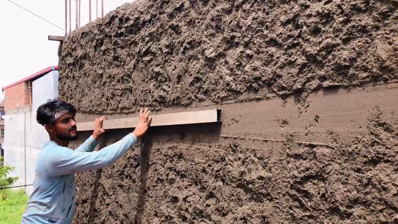 बैंड दिवाल के प्लास्टर में सीधा करने का आसान तरीक़ा सिखे ।। plaster Kaise Kare ।।Plastering work