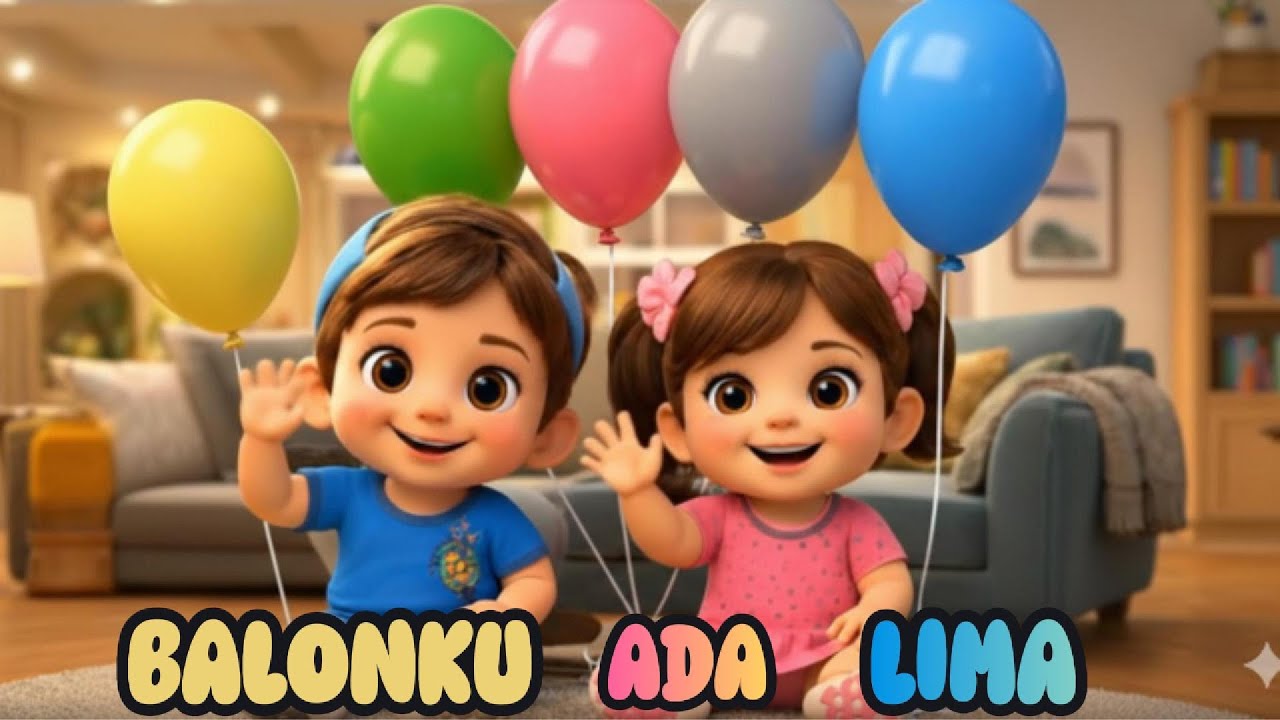 Balonku Ada Lima 🎉🎈 | Lagu Anak Indonesia | Alsykids