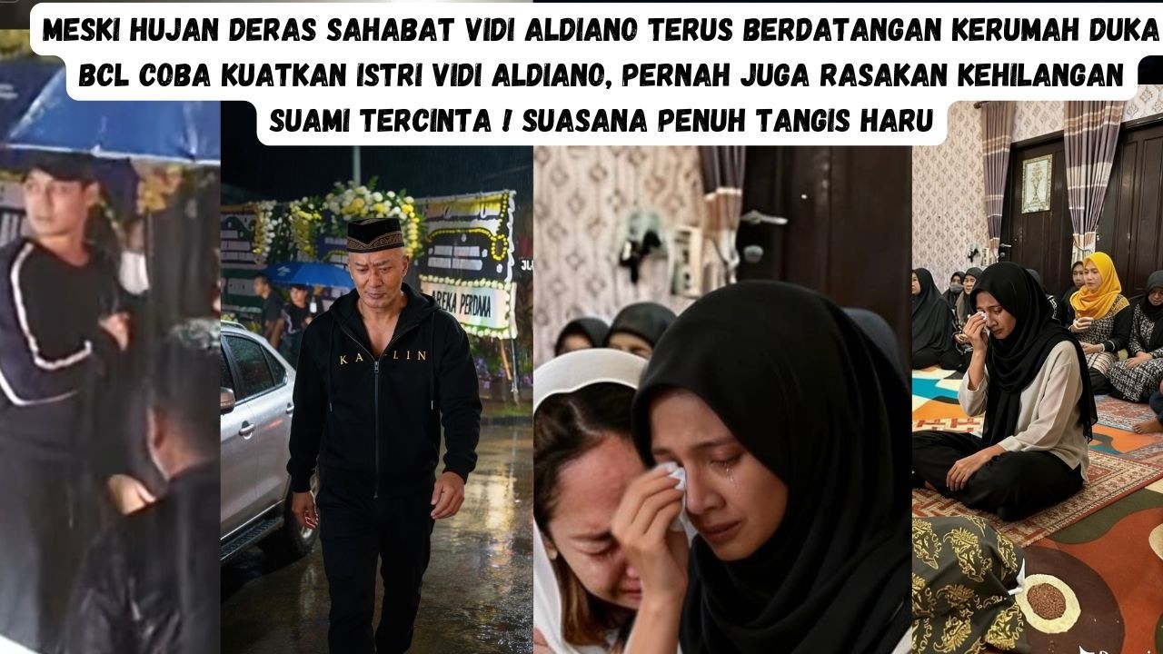 8 Maret di Rumah Duka Vidi Aldiano! Meski Hujan Deras Sahabat Berdatangan! BCL Kuatkan Shella Dara