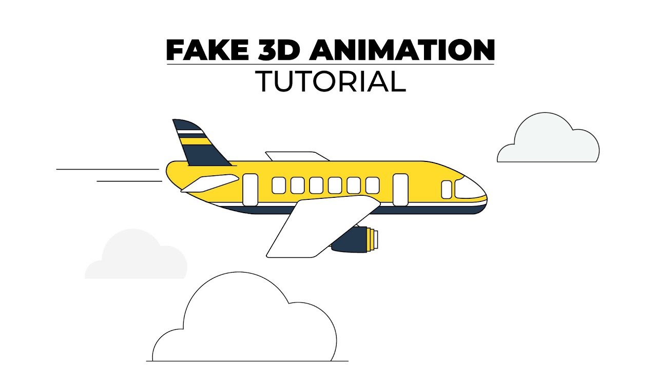 Airplane Animation - After Effects Tutorial | Fake 3D with Shape Layer