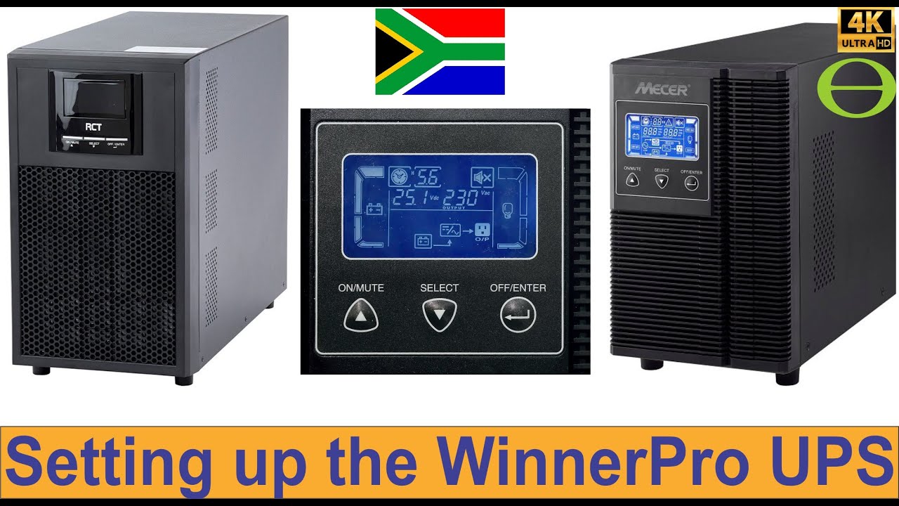 Setup of the Mecer / Rectron Winner Pro Online UPS WPTU / WPRU 2KVA - 3KVA