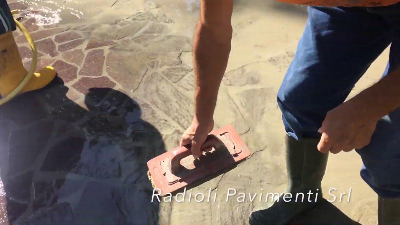 RADIOLI PAVIMENTI - come si costruisce un pavimento in pietra, porfido a mosaico