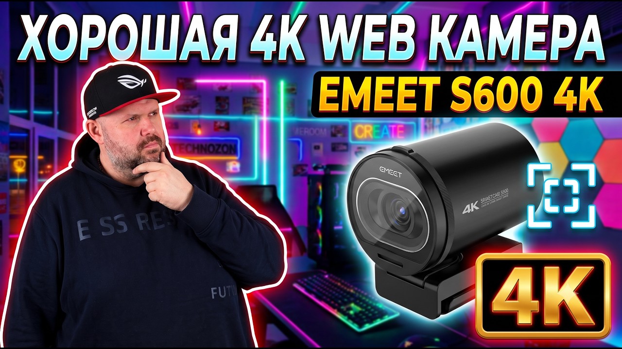 WEB КАМЕРА EMEET S600 &mdash; НЕДОРОГАЯ 4K ВЕБ-КАМЕРА С АВТОФОКУСОМ. ТЕСТЫ КАЧЕСТВА, ЗВУКА И ВОЗМОЖНОСТЕЙ