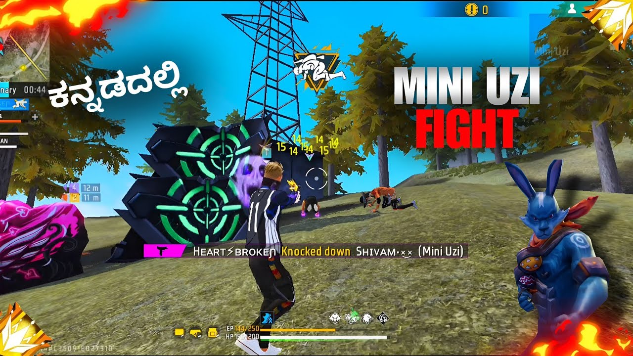 Mini Uzi Fight 😁 Garena Free Fire || #freefire #garenafreefire #thedd #volter 