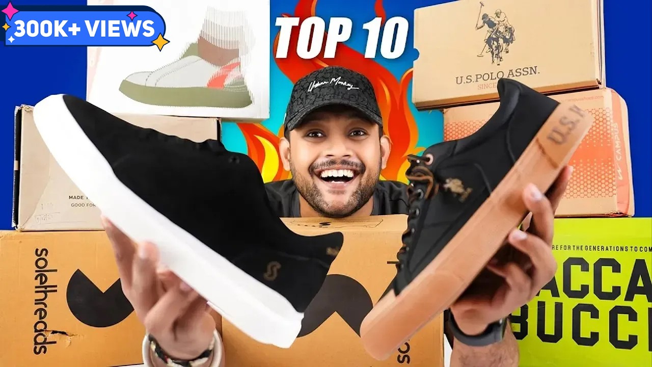 10 Best Black Casual Shoes/Sneakers for College 🔥 YOHO, Campus Shoes Haul Review 2024 | ONE CHANCE