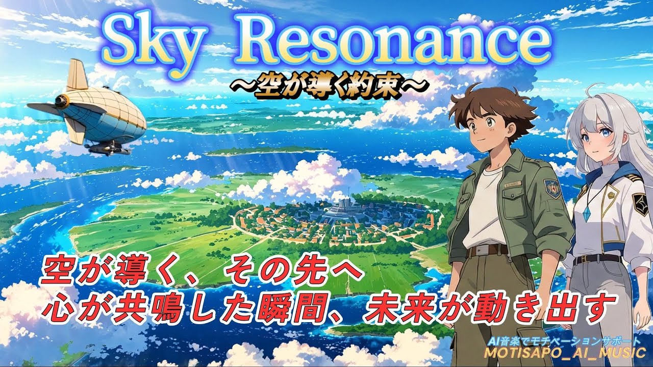 【希望】空に導かれた二人の物語・希望と共鳴の架空アニメOP風AI音楽『Sky Resonance ～空が導く約束～』
