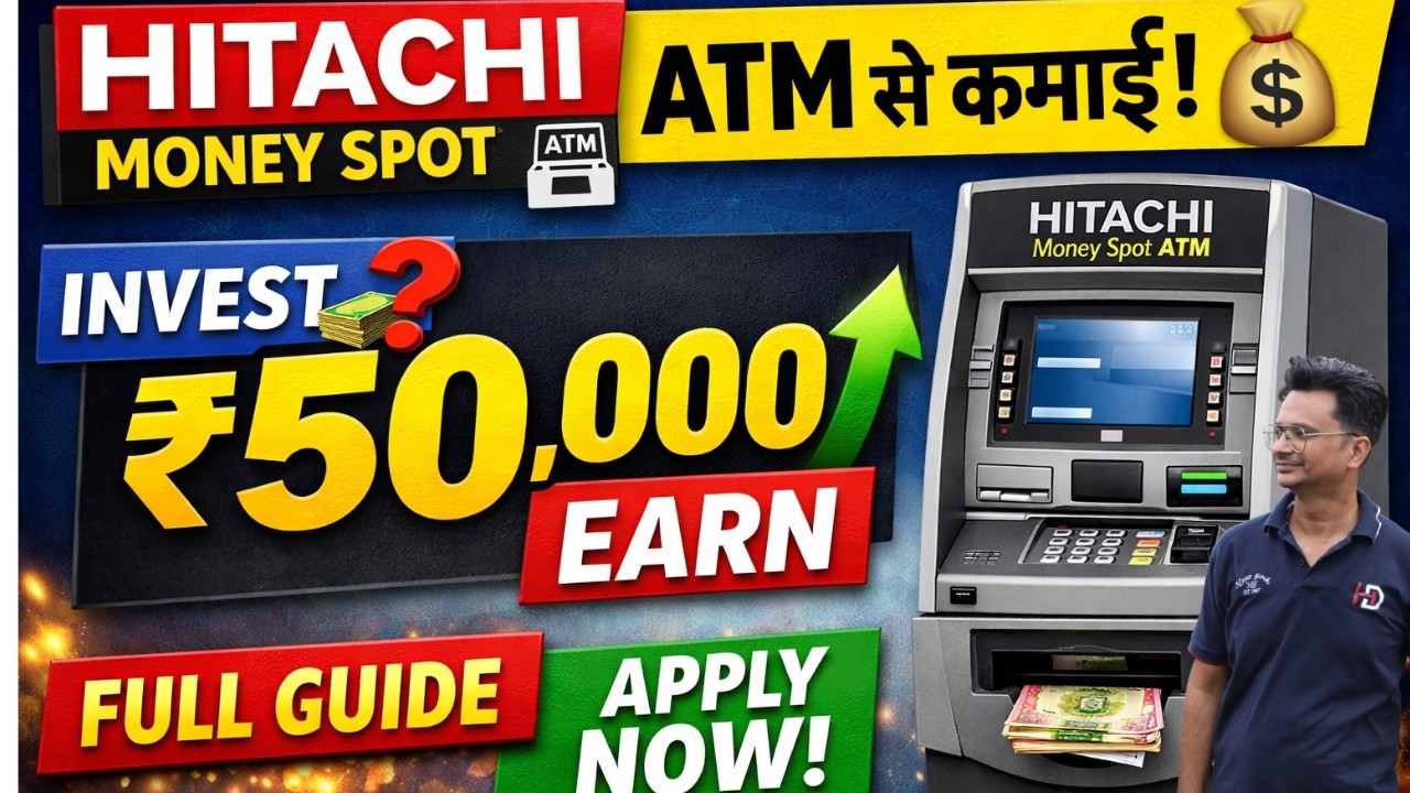 Hitachi Money Spot ATM Franchise Cost in India 2026 | Profit & Application Process