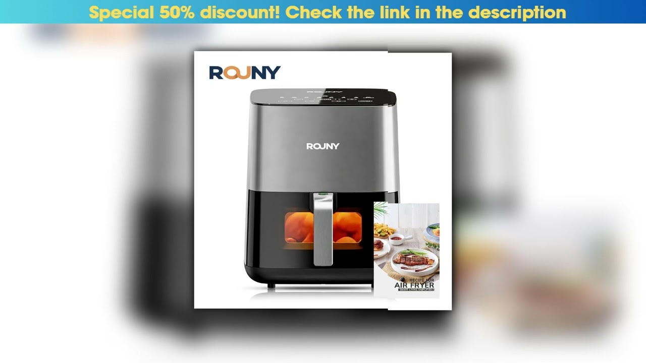 Editor’s Choice 5L Air Fryer, Electric Hot fryer Oven Oilless Cooker with Touch Control & Nonstick•