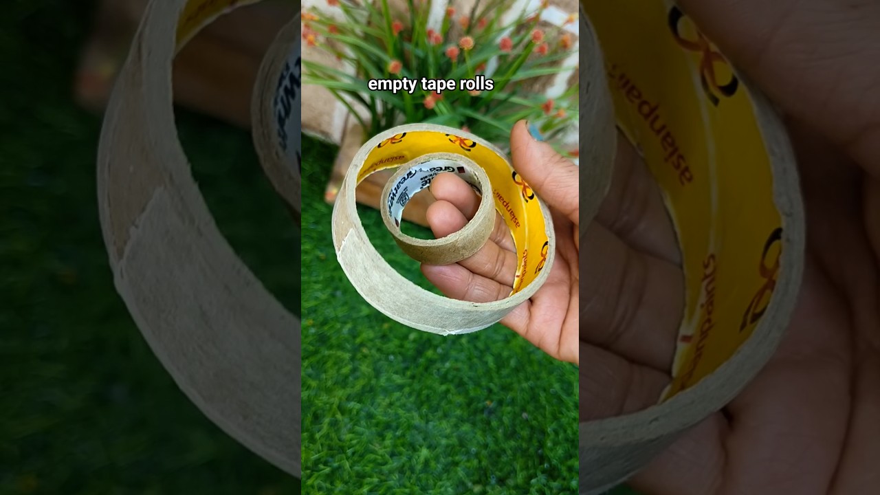 2-minutes craft with empty tape rolls#Diy with empty tape roll #evil eye wind chime #craft#shorts