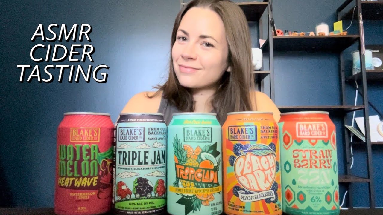 ASMR • Обзор Blake’s Hard Cider 🍎🫐🍍 (летние вкусы)