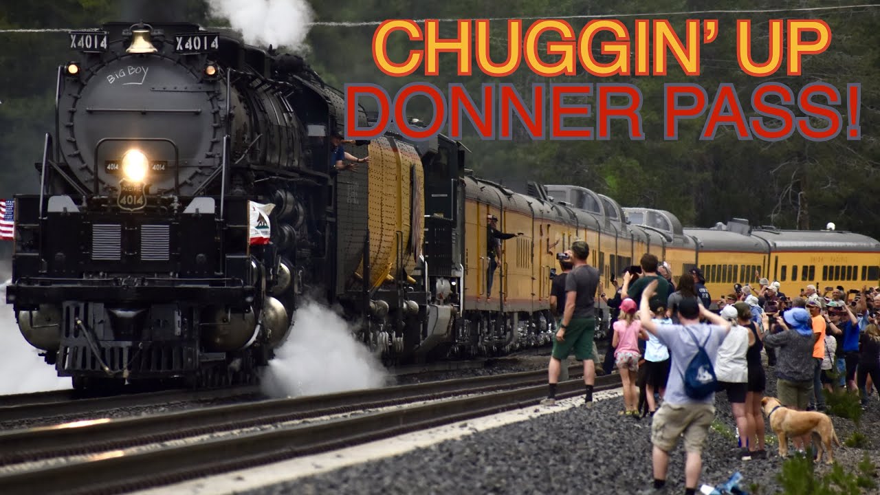 UP BIG BOY 4014 on Donner Pass! (featuring Amtrak & UP freight) 7/14/2024 - Roseville to Sparks